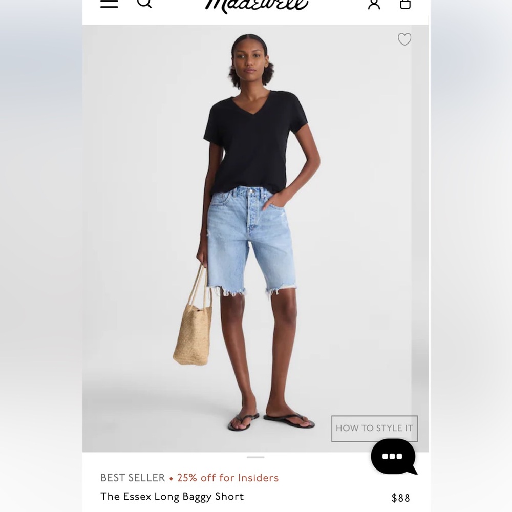 madewell baggy shorts